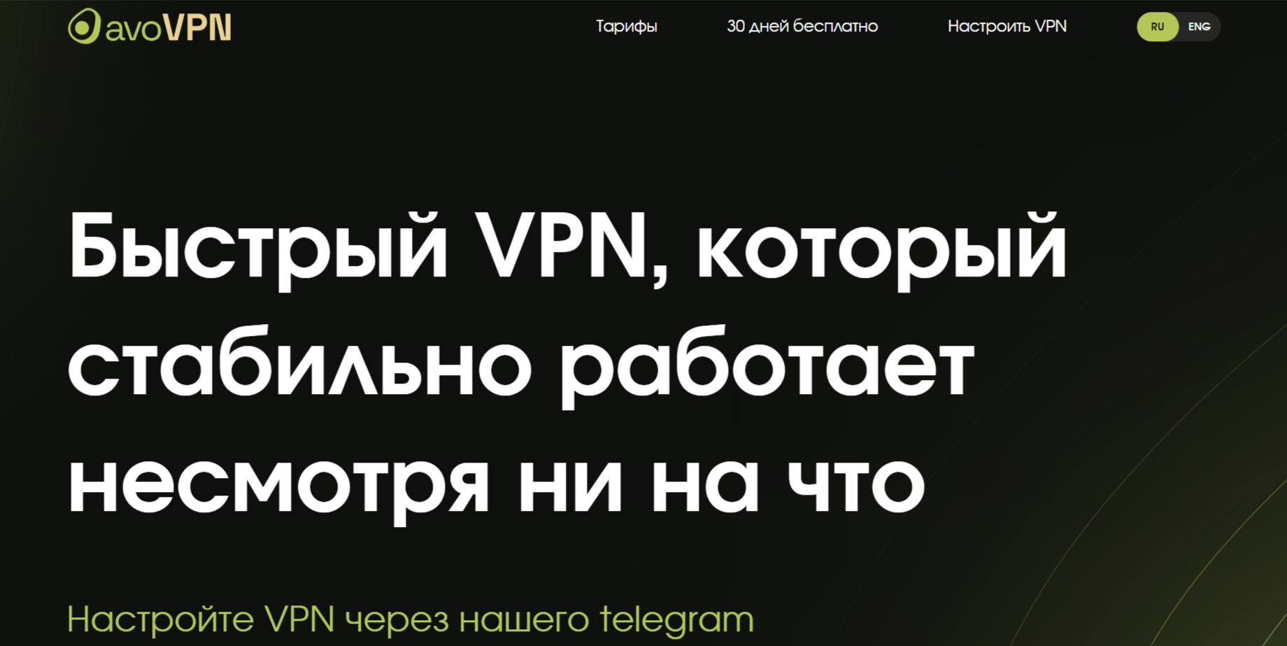 Десктопный интерфейс Avovpn